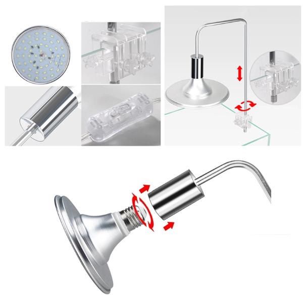 Aquarium LED Clip Lamp 40W and 20W