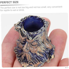 Crawling Pet Food Feeder Lizards Reptile Water Bowl Easy Terrarium Decor