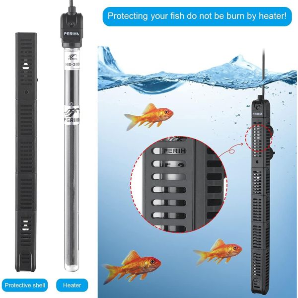 Adjustable Aquarium Heater Fast Heating Safe Protective Case