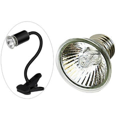UVA UVB Light Bulb Reptile Ceramic Heat Lamp Pet Heating Bulb Holder Clamp Fixture Heating Light Lamp for Reptiles, Aquarium Turtle Light Adjustable Habitat Lighting Stand