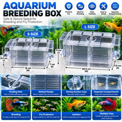 Aquarium Fish Breeding Box with Suction Cups – Small & Large Size