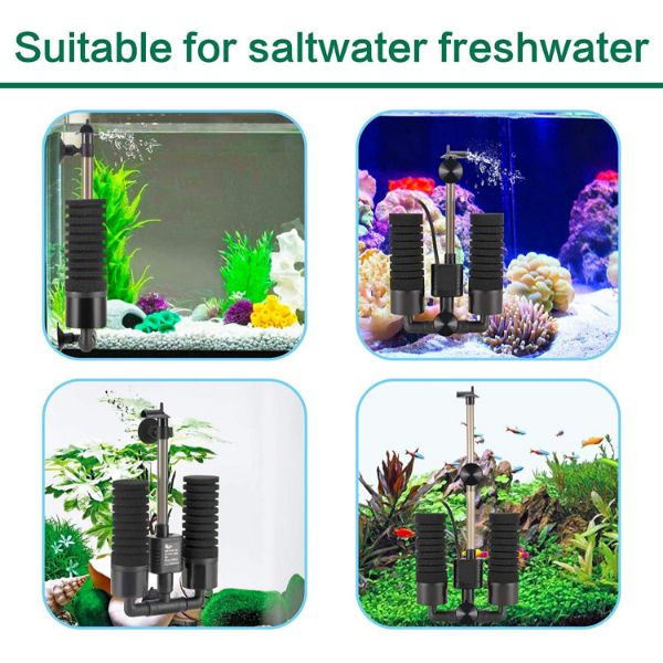 AQQA Aquarium Electric Power Sponge Filter 3W(S) and 5W(M)