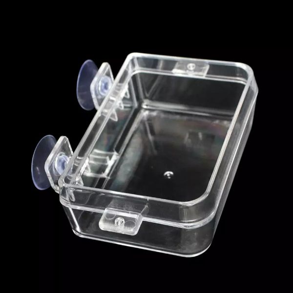 Nomoypet Translucent Plastic Food Water 2 in 1 Reptile Feeding Bowl Mealworm Anti-Escape Feeder for Tortoise Gecko Snakes Chameleon