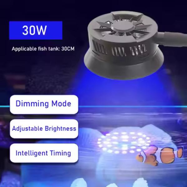 Marine Intelligent Lens Light 30W with Fan and Adjustable Options