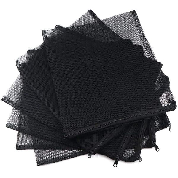 Filter Net Bag Aquarium Zipper Mesh Black