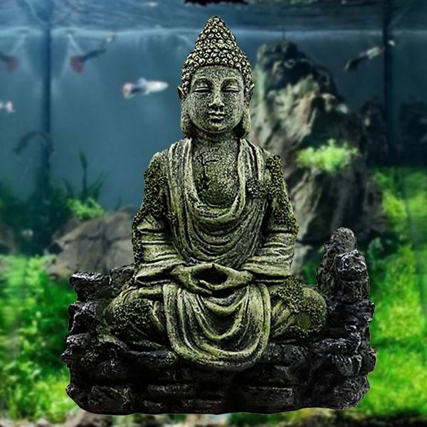 Aquarium Decorations Ancient Buddha Statue