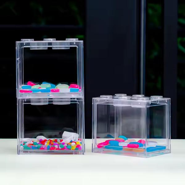 Small Betta Fish Tank  (Size) 12 x 8 x 10cm