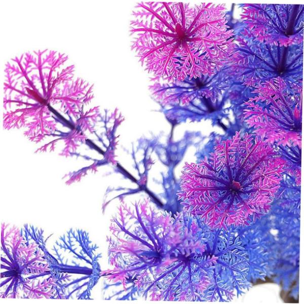 Artificial Aquarium Plants Fish Tank Decorations Purple Tree