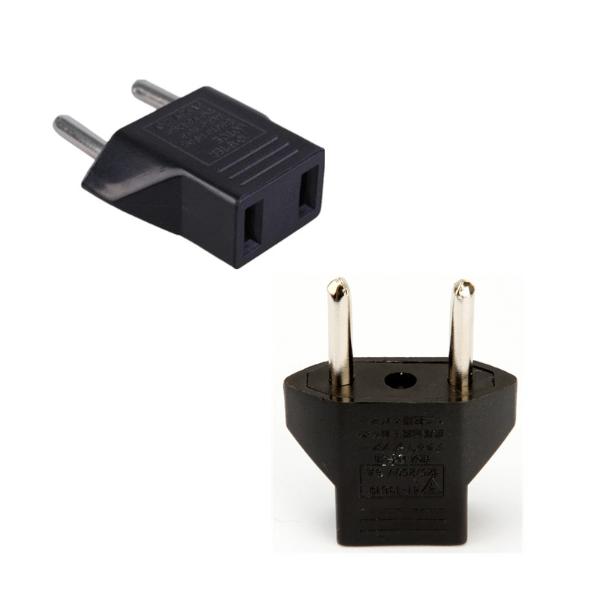 American US to European EU Power Outlet Plug