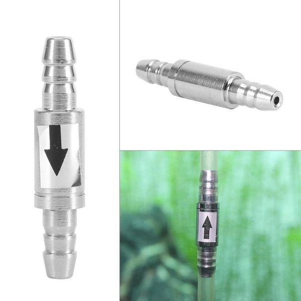 Stainless Steel One Way Check Valve Non Return Air CO2 Line 4/6mm