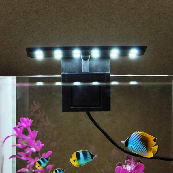 Aquarium Super Slim Clip On LED Clamping Light 220V 5W X3