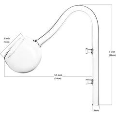 13mm Plant Aquarium Glass Poppy Pipe Outflow and Lily Pipe Inflow for 12/16mm Hose Canister Filter