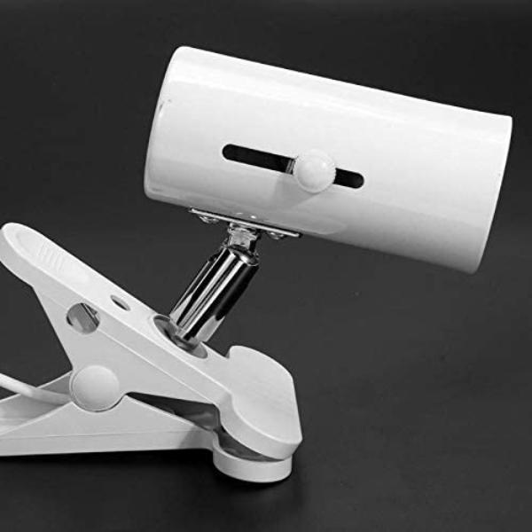 Lamp Holder Stand Lights Bulbs Heat for Reptiles Tanks, Turtle Adjustable and Rotates Black and White