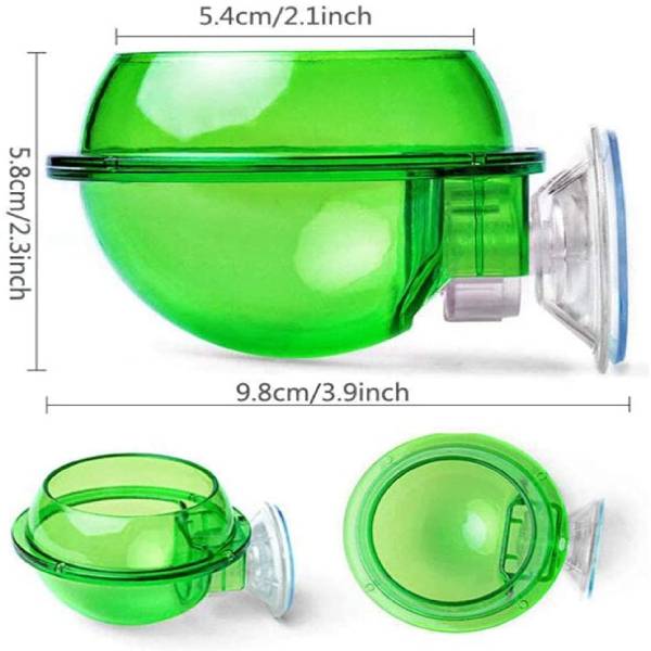 Chameleon Bowl, Reptile Feeding Feeder, Worm Live Fodder Container Water Dish Gecko Ledge Suction Cup Feeder Chameleon Supplies Accessories for Gecko Lizard Bearded Snakes Dragon