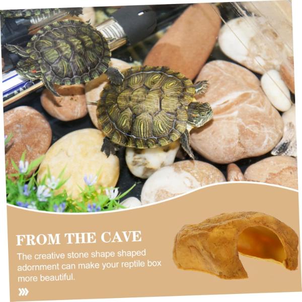 Reptile Snake Hideout Resin Cave Basking Platform