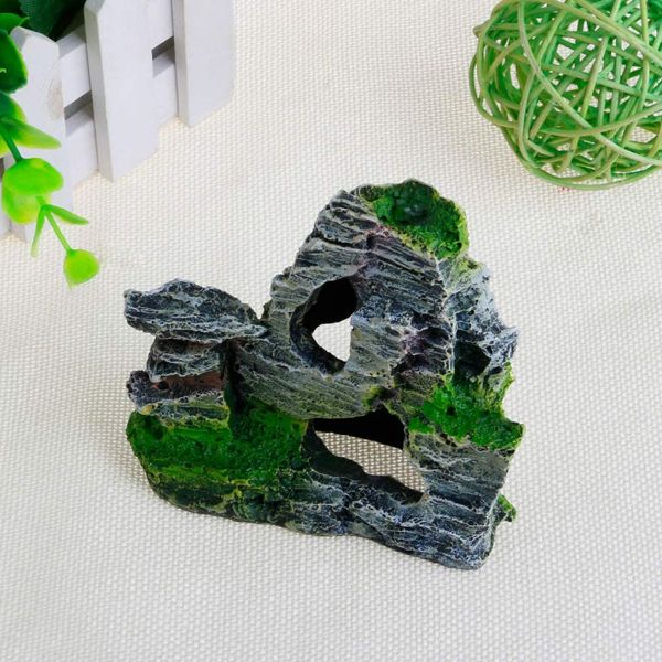 Artificial Fish Tank Rockery Resin Rock Mountain Hiding Cave Aquarium Decoration