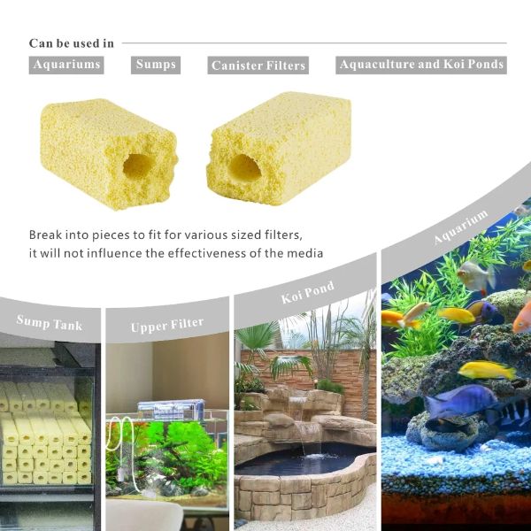 Yellow Bio Blocks Filter Media Small 9.5cm