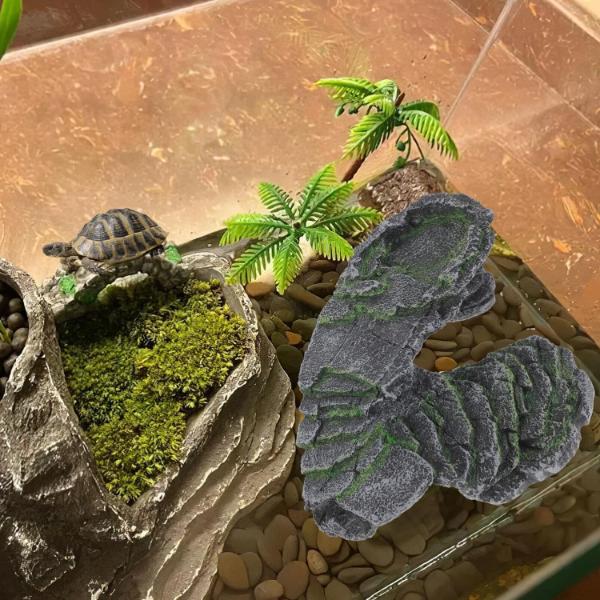 Turtle Stand with Hide Basking Platform