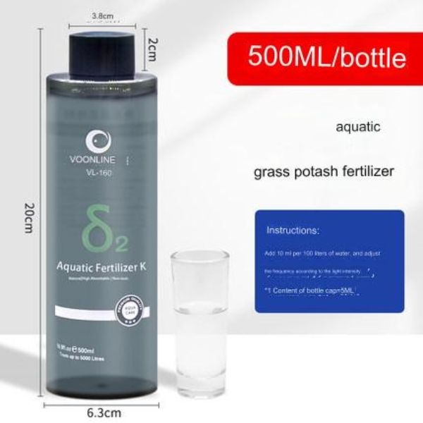 Voonline 500ML Aquarium Fertilizer Potassium (K), Iron (Fe) and Nutrient