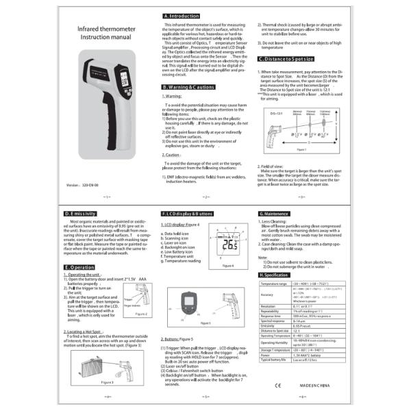 Infrared Laser Thermometer Gun