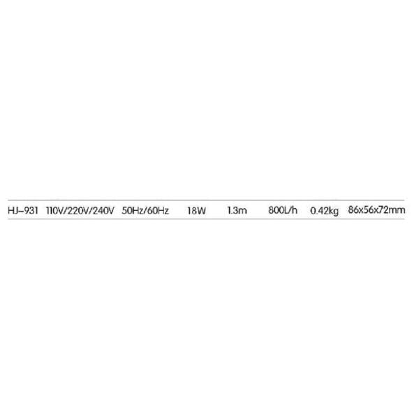 SUNSUN 18W Submersible Pump HJ-931 800L/H