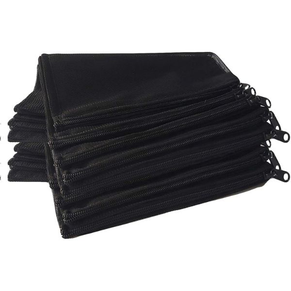 Filter Net Bag Aquarium Zipper Mesh Black
