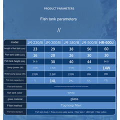 Desktop Ecological Tank Glass Self-Circulating Fish Tank