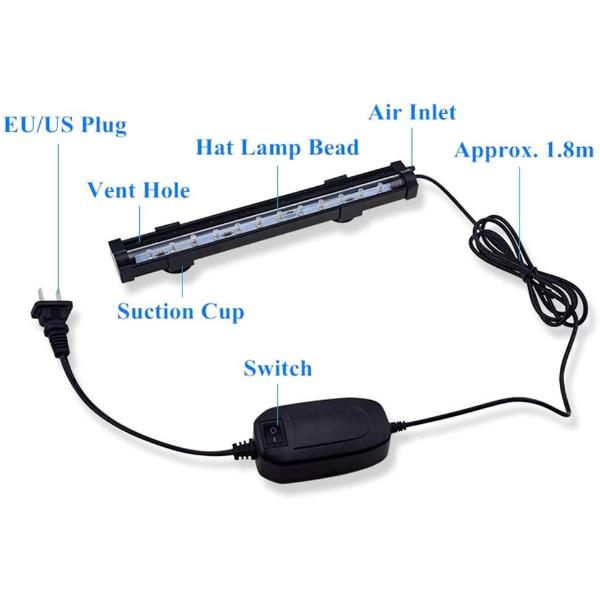 Dimma Multi LED Aquarium Light IP68 Waterproof Fish Tank Light Multi-Color & Dimma ...