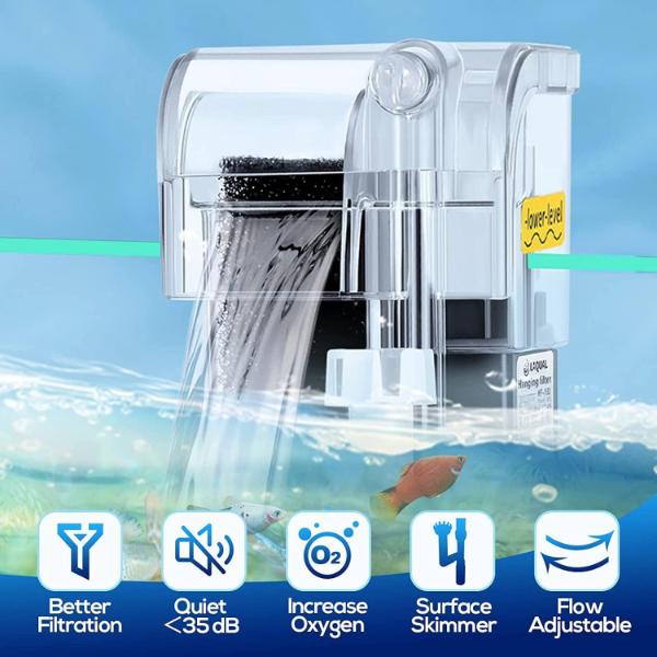 4W Hang On Filter 350L/H for With Flow Control