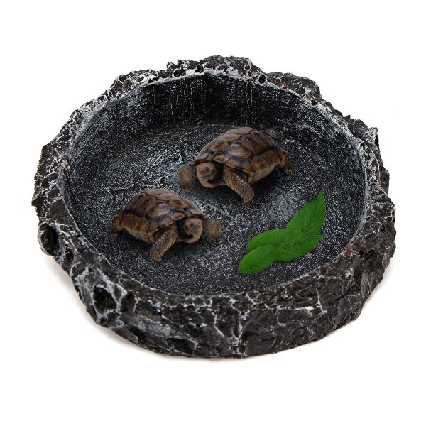 Reptile Feeding Bowl Food Water Terrarium Dish Pet Lizard Gecko Feeder
