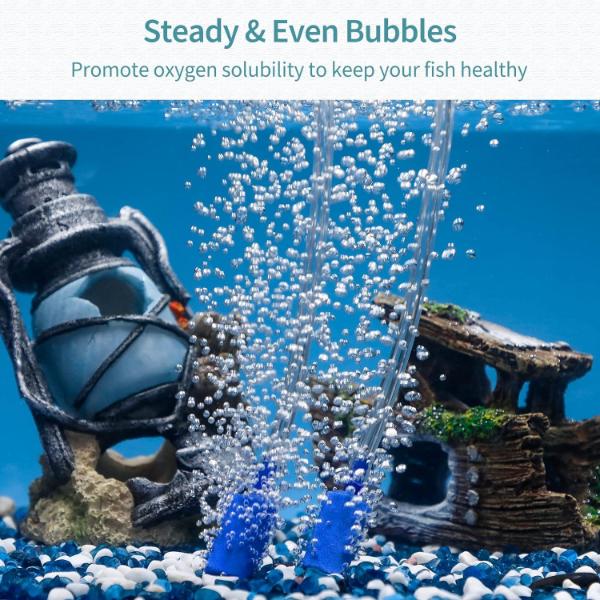 Small Air Stone Cylinder Blue Bubble Diffuser for Small Air Pumps