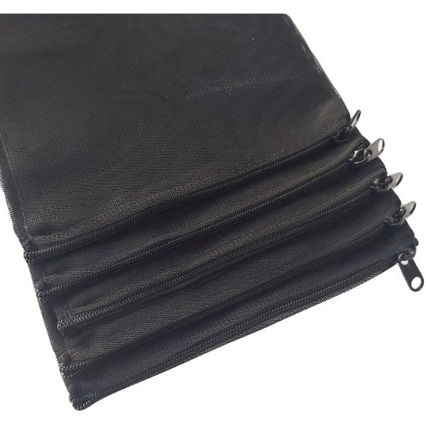 Filter Net Bag Aquarium Zipper Mesh Black
