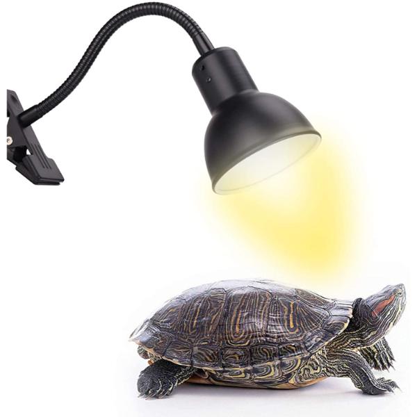 Reptile Heat Lamp, Clamp Lamp for Aquarium Adjustable Holder and Temperature with 360°Rotatable Clip for Turtle Snake Aquarium