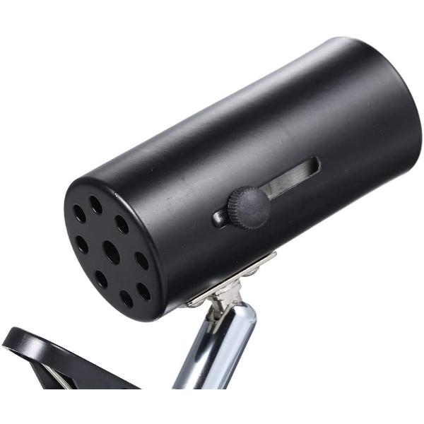 Lamp Holder Stand Lights Bulbs Heat for Reptiles Tanks, Turtle Adjustable and Rotates Black and White