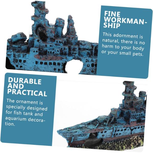 Shipwreck Ship Aquarium Décor 21 x 3.5 x 10cm