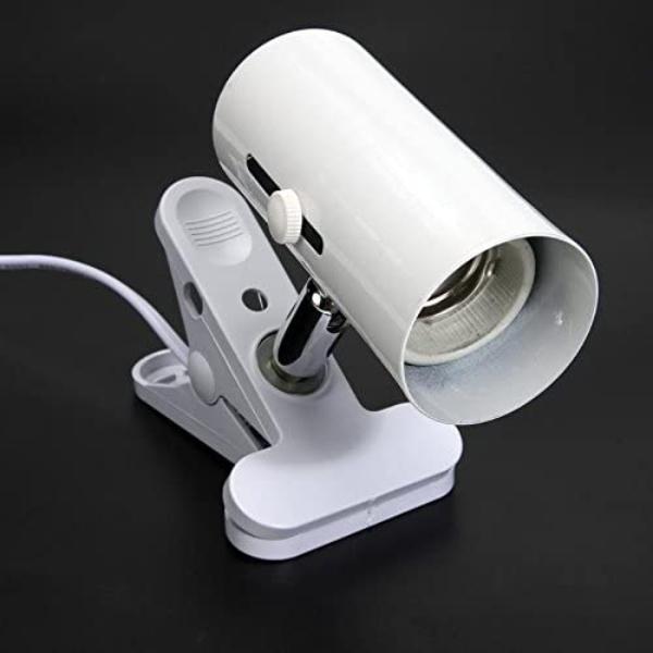 Lamp Holder Stand Lights Bulbs Heat for Reptiles Tanks, Turtle Adjustable and Rotates Black and White