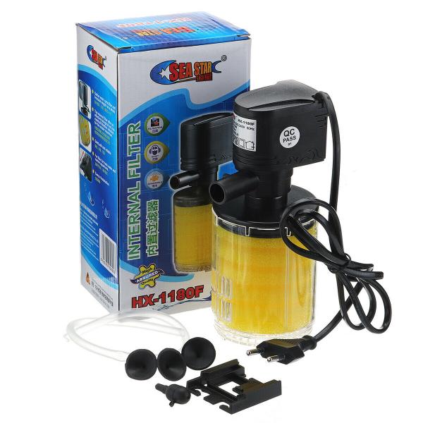 Aquarium Internal Filter Yellow 12W 1180F