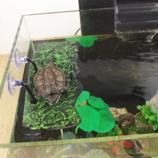 Turtle Basking Platform, Automatic Floating Rectangular Aquarium Fish Tank Adjustable Reptile Resting Terrace Tortoise Climbing Platform
