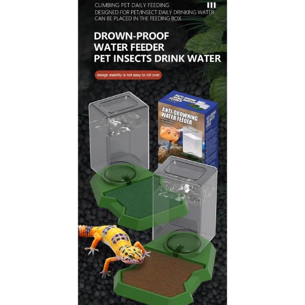 Nomoypet Anti-Drowning Water Feeder Reptile Terrarium Tank