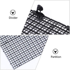 Aquarium Fish Tank Divider Plastic Grid Divider Sucker Filter Bottom Isolation Board for Mixed Breeding Fish