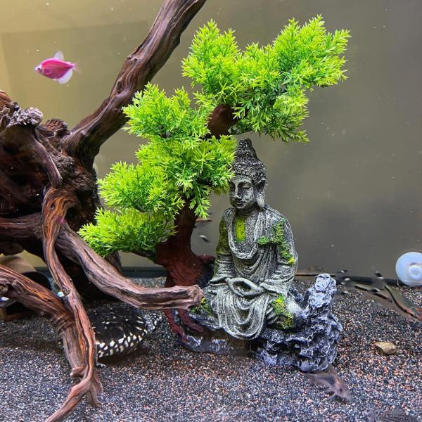 Aquarium Ancient Buddha Statue Decoration