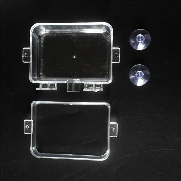 Nomoypet Translucent Plastic Food Water 2 in 1 Reptile Feeding Bowl Mealworm Anti-Escape Feeder for Tortoise Gecko Snakes Chameleon