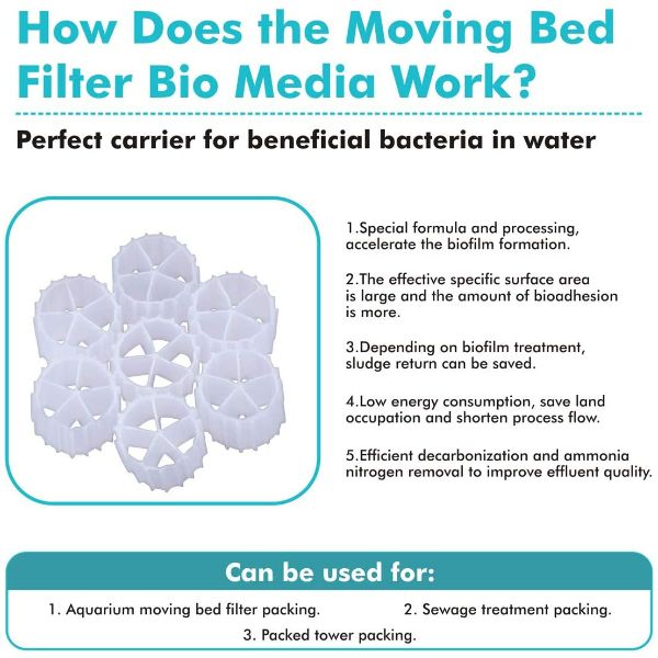 K2 Bio Filter Media Moving Bed Biofilm Reactor MBBR for Aquaponics  200 gms