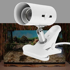 Lamp Holder Stand Lights Bulbs Heat for Reptiles Tanks, Turtle Adjustable and Rotates Black and White