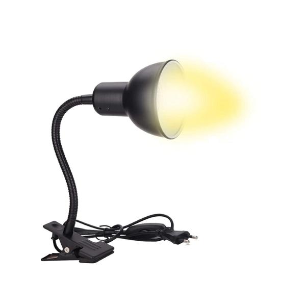 Reptile Heat Lamp, Clamp Lamp for Aquarium Adjustable Holder and Temperature with 360°Rotatable Clip for Turtle Snake Aquarium