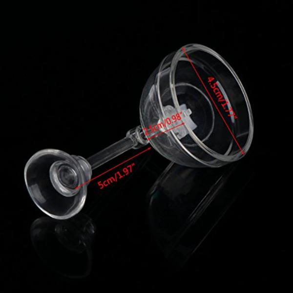 Aquatic Plant Pot Crystal Bowl Holder with Suction Cup for Aquarium Fish Tank Home Decorations