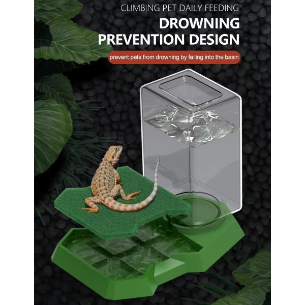 Nomoypet Anti-Drowning Water Feeder Reptile Terrarium Tank