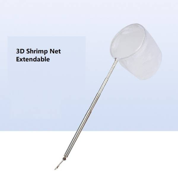 Retractable Small Fish Shrimp Skimming Net dia.6cm x length 57.5cm