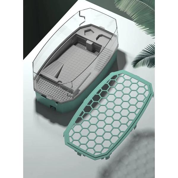NomoyPet Detachable Terrarium Tank for Turtles & Reptiles with Lid and Pump