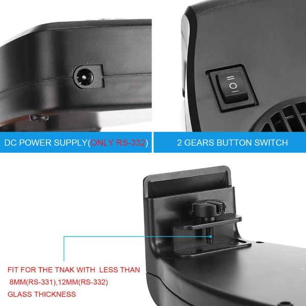 RS-Electrical Aquarium Cooling Fan for Fish Tank Chiller 3.5W